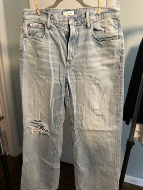 AE77 Light Blue Premium Denim Stovepipe Jeans